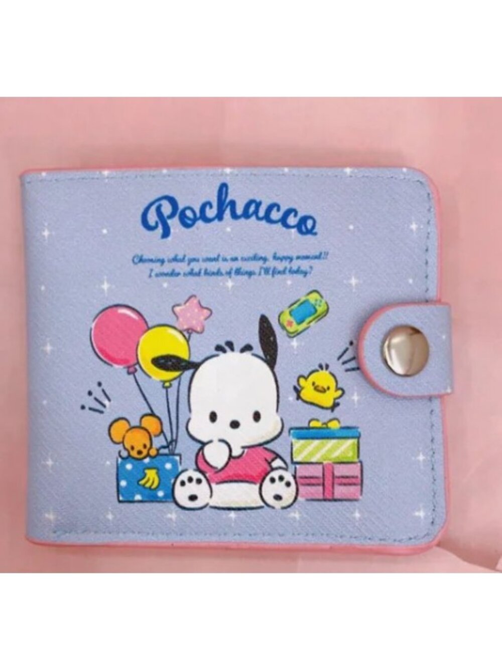 Pochacco Wallet Cute Bi-Fold Mini Wallet, Slim Faux Leather Coin Purse NWOT